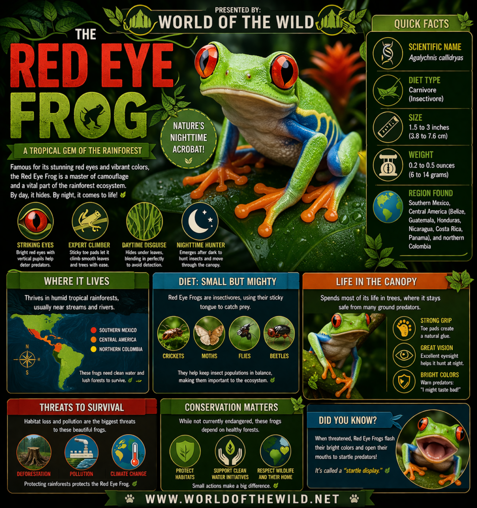 Red Eye Tree Frog Infographic