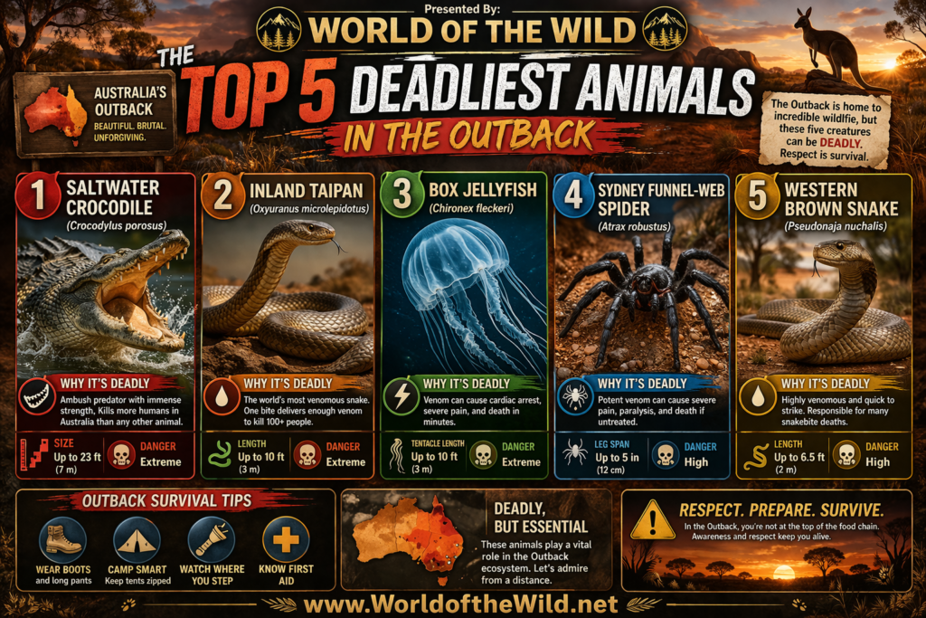 Top 5 Deadliest Animals in the Outback
