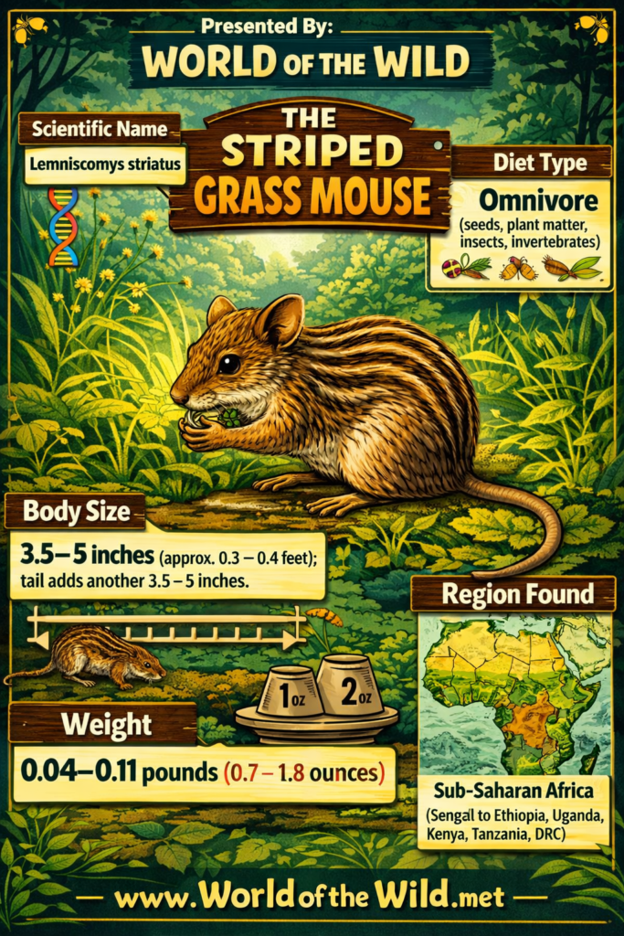 Striped Grass Mouse Info Graphic