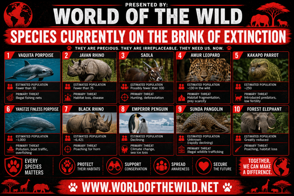 How many species are currently endangered in the world?